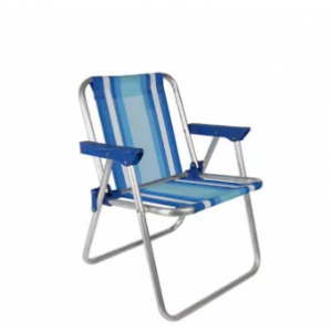 Cadeira Infantil Alta Alumínio Azul 